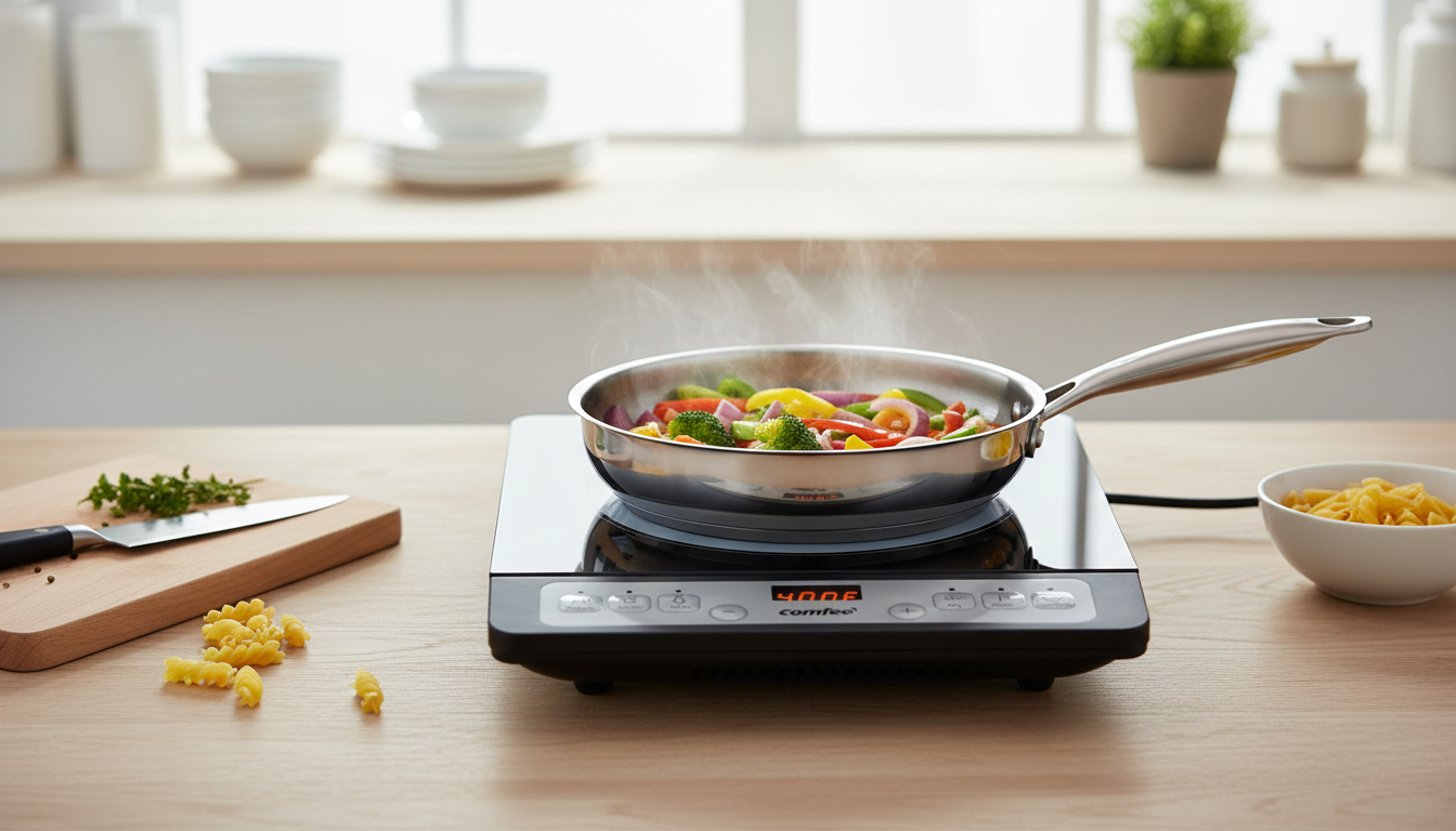 1800W Portable Induction Burner: 8 Levels + 3-Hour Timer