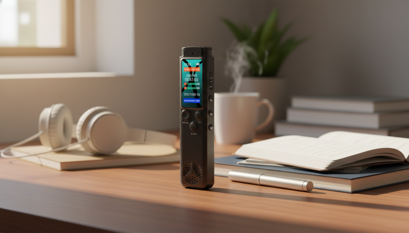 64GB Voice Recorder: Noise Reduction & 24-Hour Capture