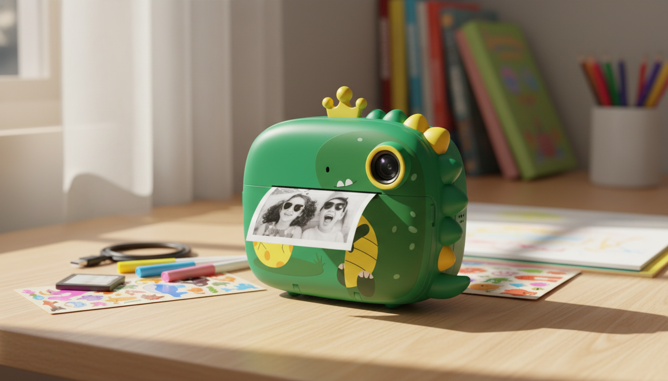 Kids Instant Print Camera: 20MP Photos, 1080P, 32GB