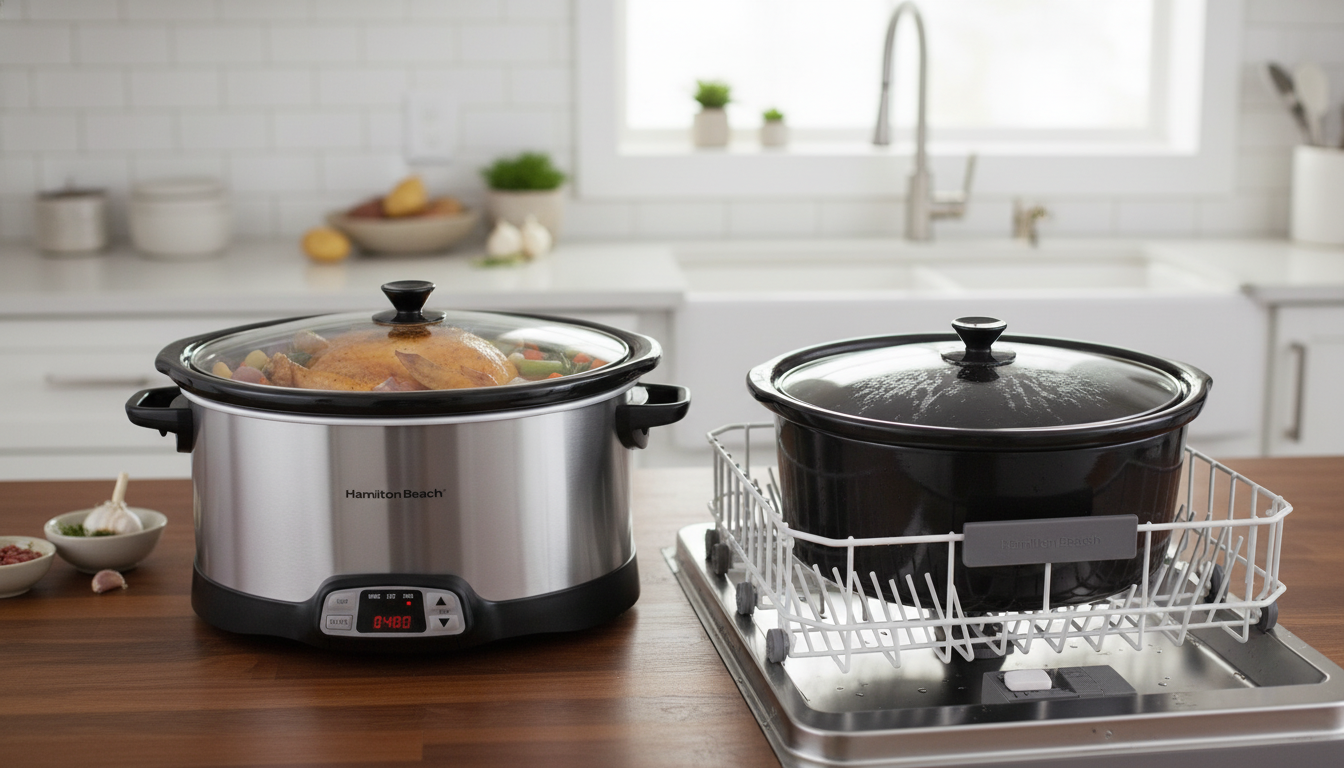 Programmable Slow Cooker: Timer + Dishwasher-Safe Crock