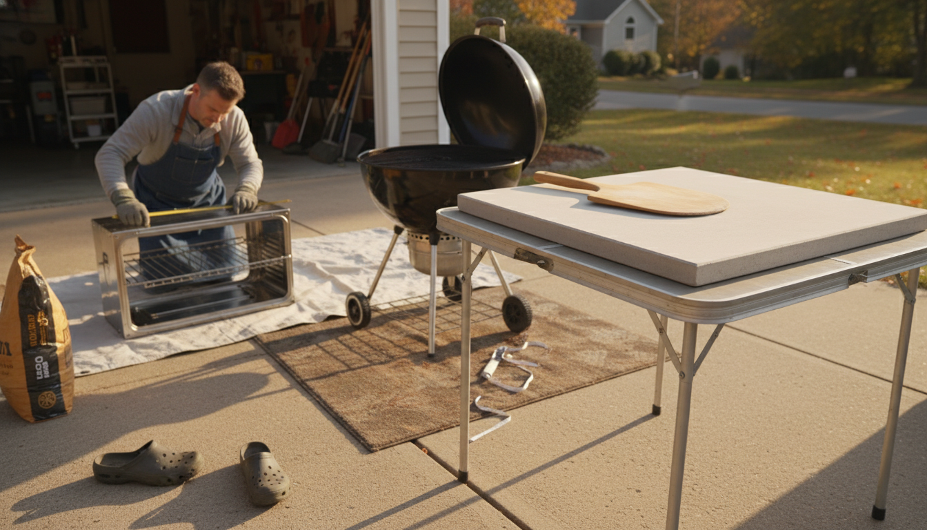 What size rectangular pizza stone fits best on a standard grill or